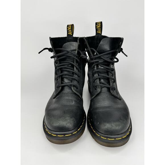 Dr. Martens 1460 Black Leather Lace Up Boots Size Womens 9 Docs Grunge Rock Goth - Picture 3 of 12